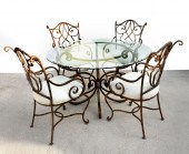 5 PC FORGED STEEL DINING SUITE