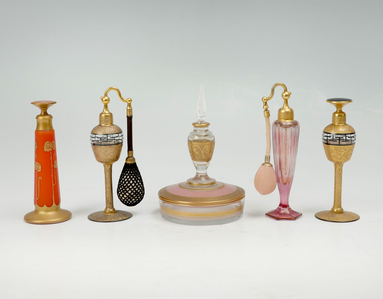 5 PC. GLASS PERFUME BOTTLE