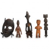 (5 PC) GROUP OF AFRICAN WOOD C