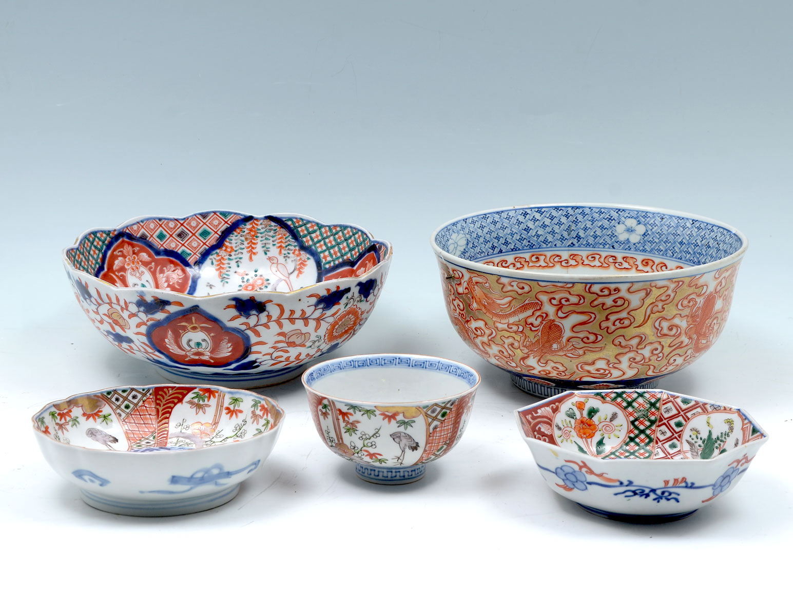 5 PC. JAPANESE ARITA BOWL