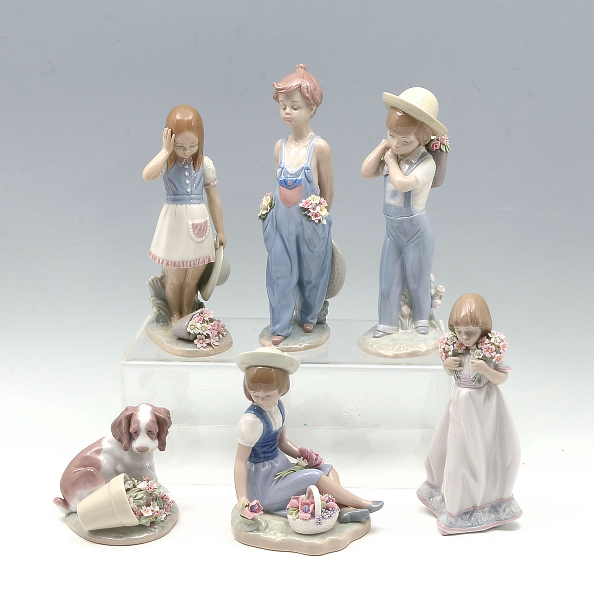 5 PC LLADRO FIGURINES: ''With