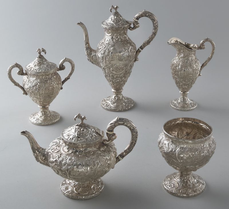 5 Pc. Loring Andrews repousse