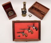5 PC. LOT; COMPASS, MICROSCOPE