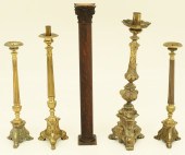 5 PC. LOT OF PRICKET CANDLESTI