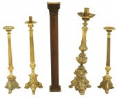 5 PC LOT OF PRICKET CANDELSTIC