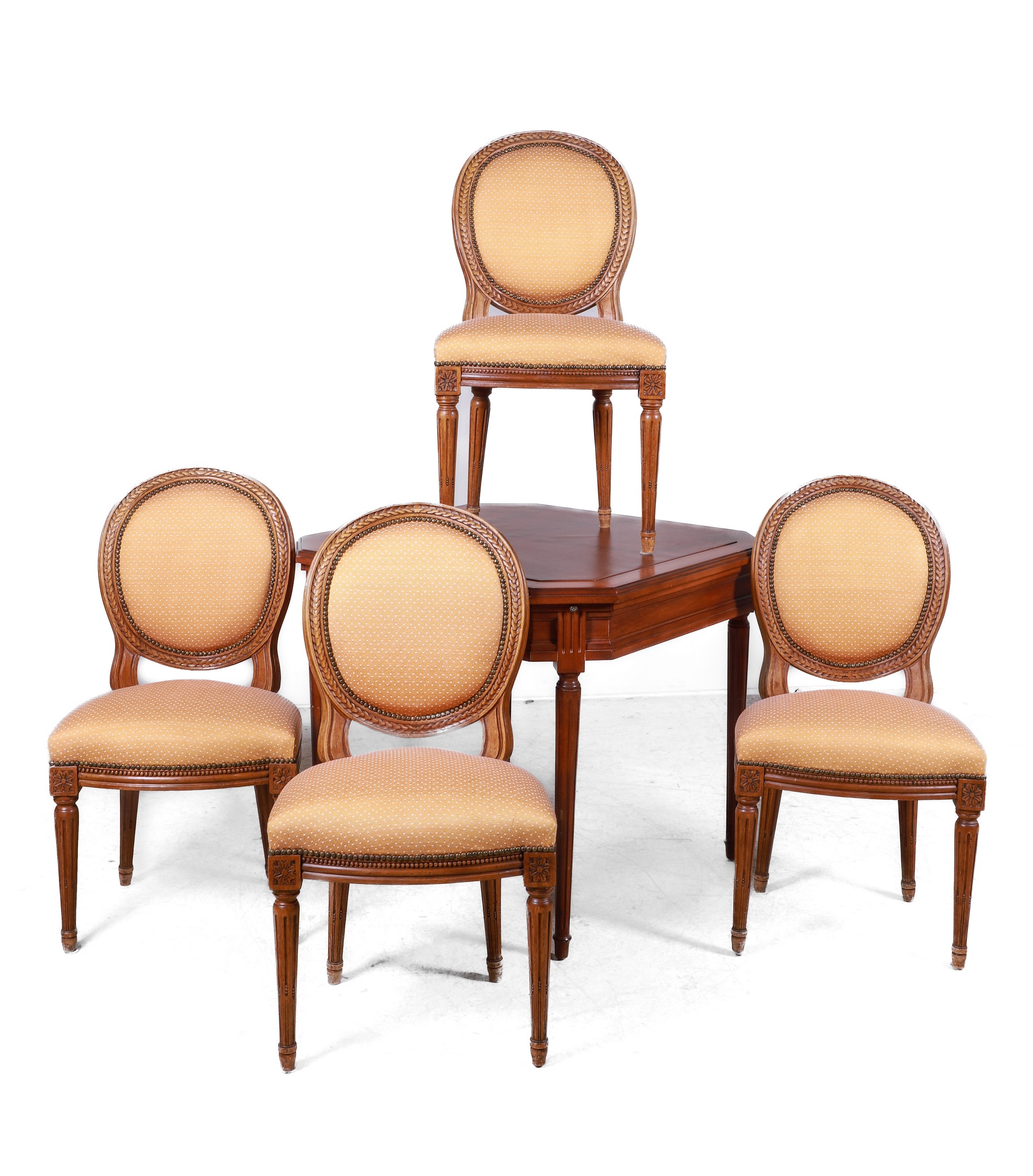(5) pc Louis XVI style game table