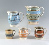 5 PC. MOCHAWARE PITCHERS: Larg