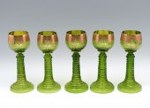 5 PC. MOSER ATTRIBUTED CHALICE