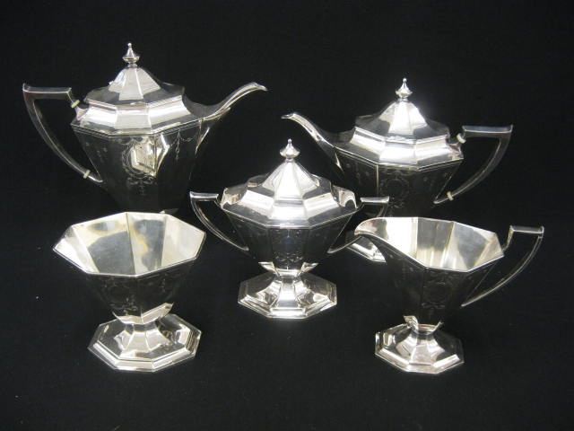 5 pc. Pairpoint Silverplate Tea &