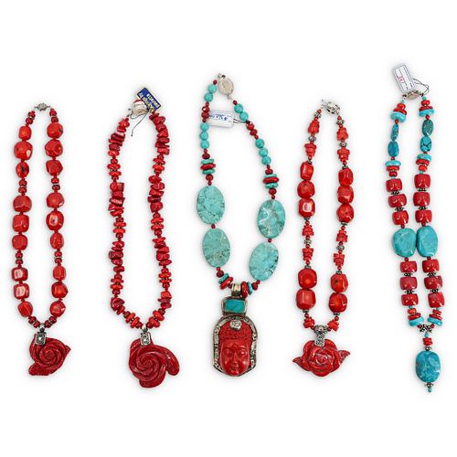 (5 PC) PAULETTE CORAL AND SEMI