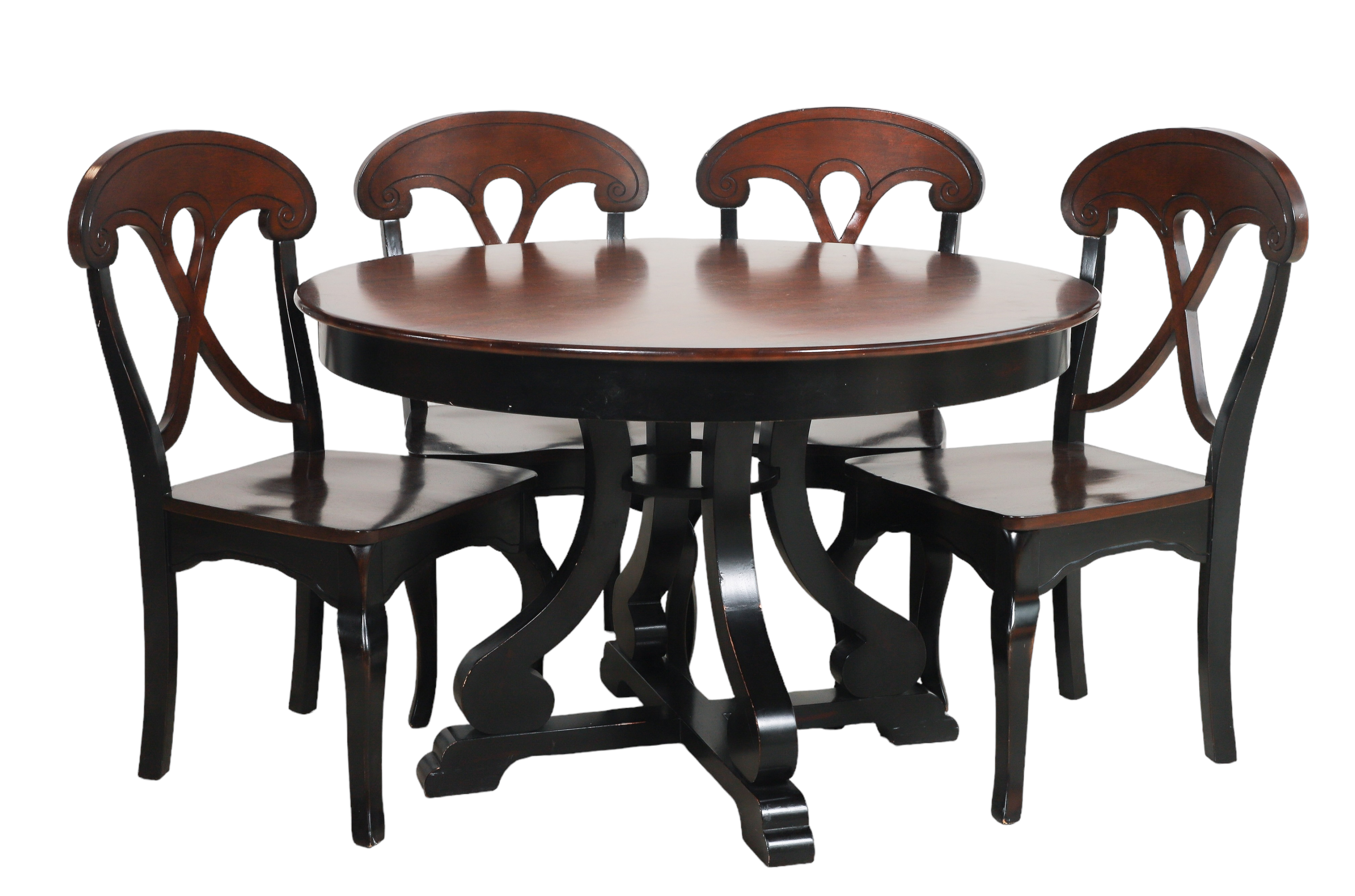 (5) pc Pier 1 ebonized and mahogany