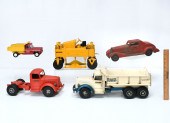 5 PC. PRESSED STEEL TOY COLLEC