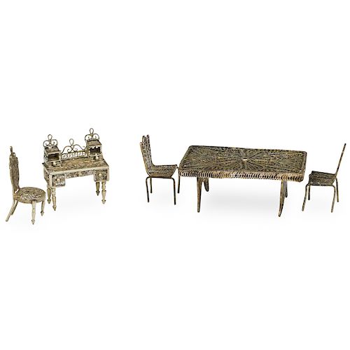 (5 PC) STERLING FILAGREE