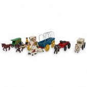 (5 PC) VINTAGE CAST IRON TOYS