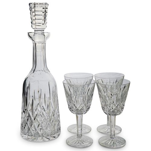 (5 PC) WATERFORD CRYSTAL DECANTER /