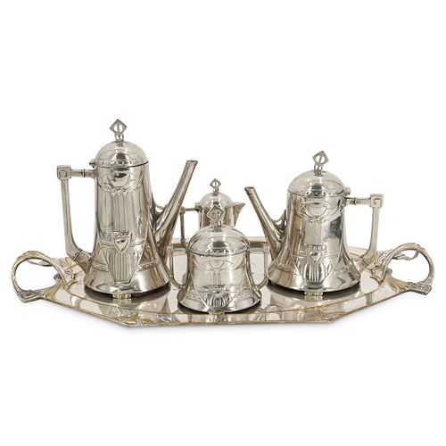 (5 PC) WMF GERMAN ART NOUVEAU TEA