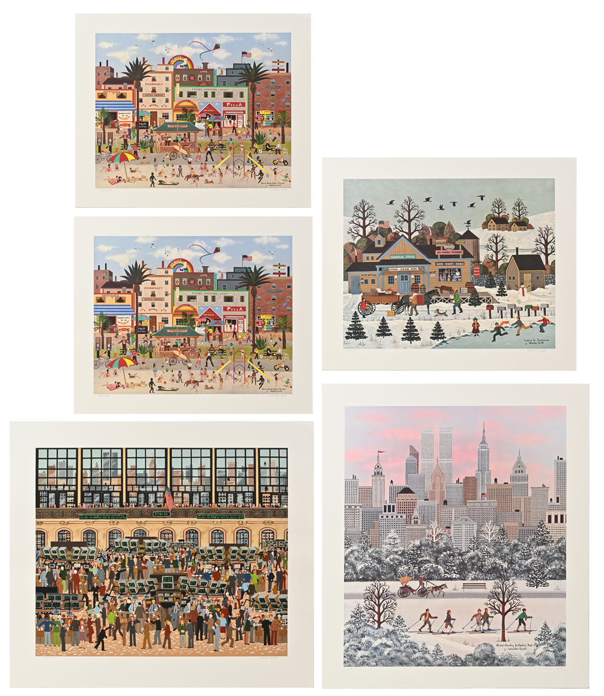 5 PC WOOSTER SCOTT PRINT LOT: 1)