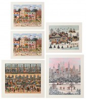 5 PC WOOSTER SCOTT PRINT LOT: