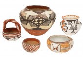 5 PCS ACOMA PUEBLO & ISLETA PU