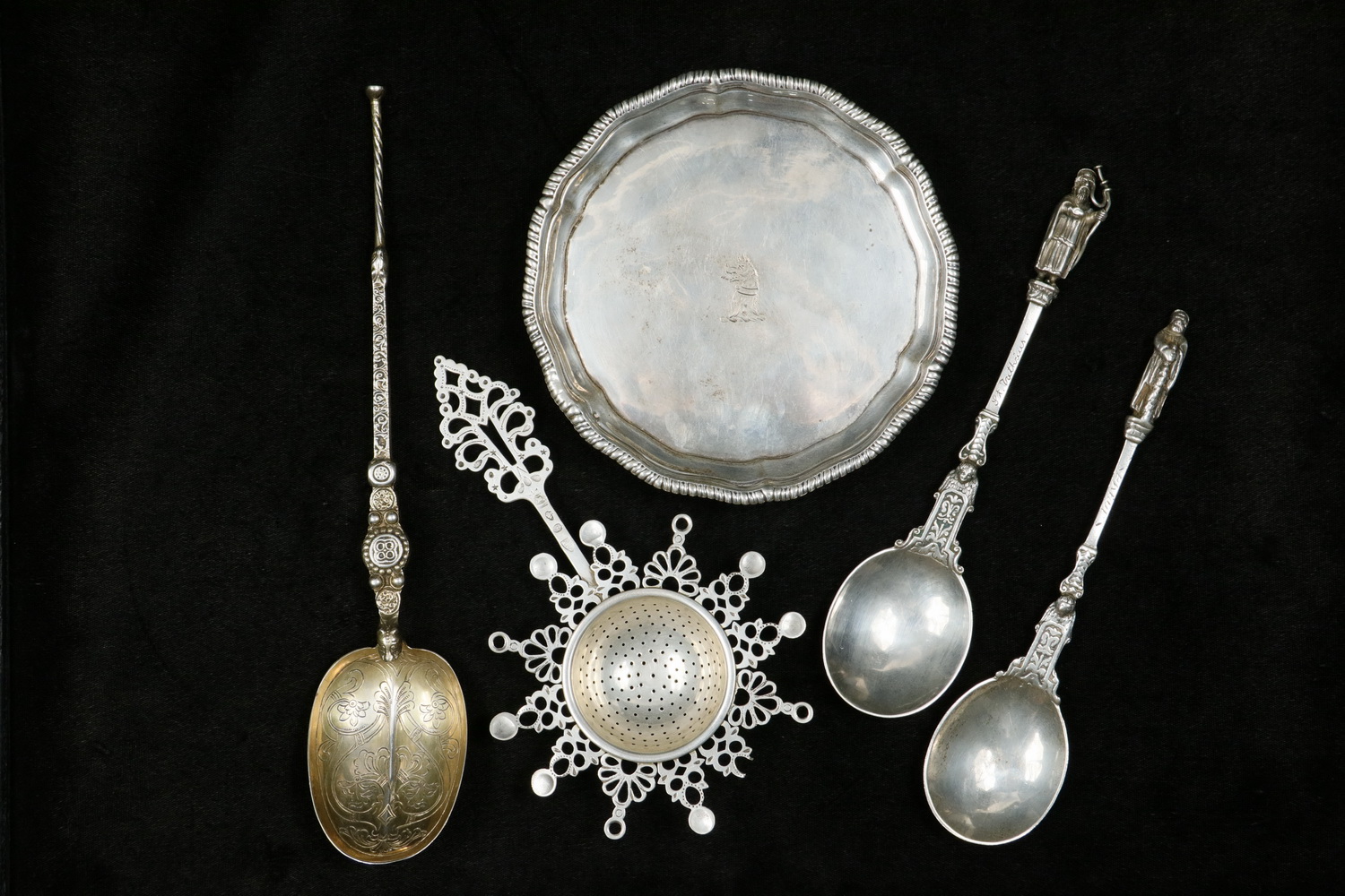(5 PCS) ANTIQUE SILVER Collection