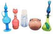 5 PCS ART GLASS INCL. BLENKO F