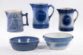 (5 PCS) BLUE SALT GLAZED STONE
