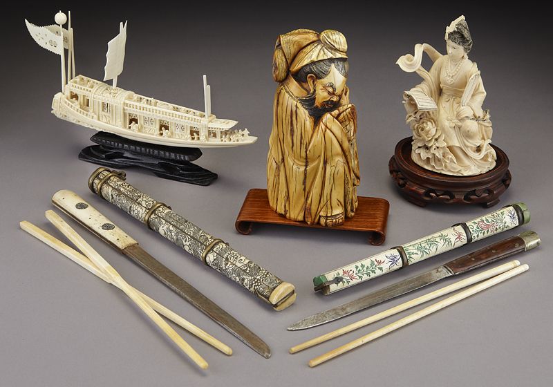 5 Pcs. Chinese carved ivory