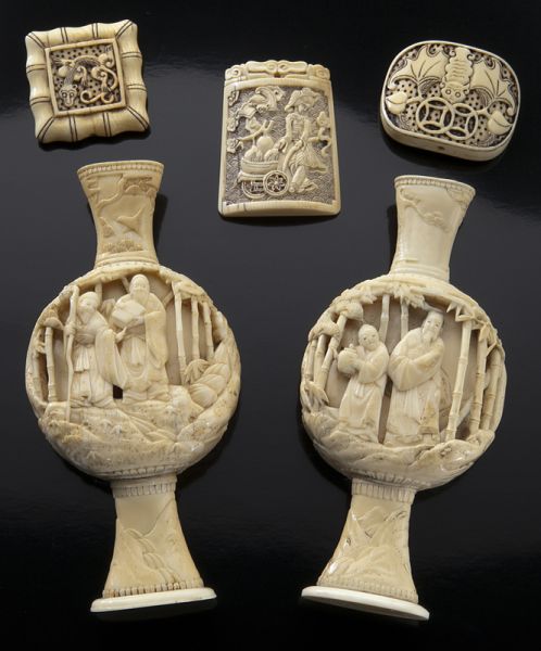 5 Pcs. Chinese carved ivory