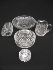 5 pcs. Cut Crystal; pitcher by
