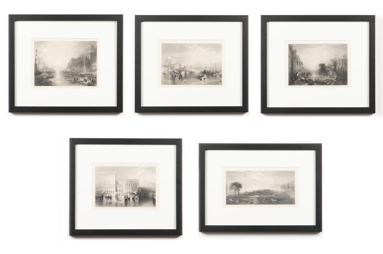 5 PCS, ENGRAVINGS NY JMW TURNER,