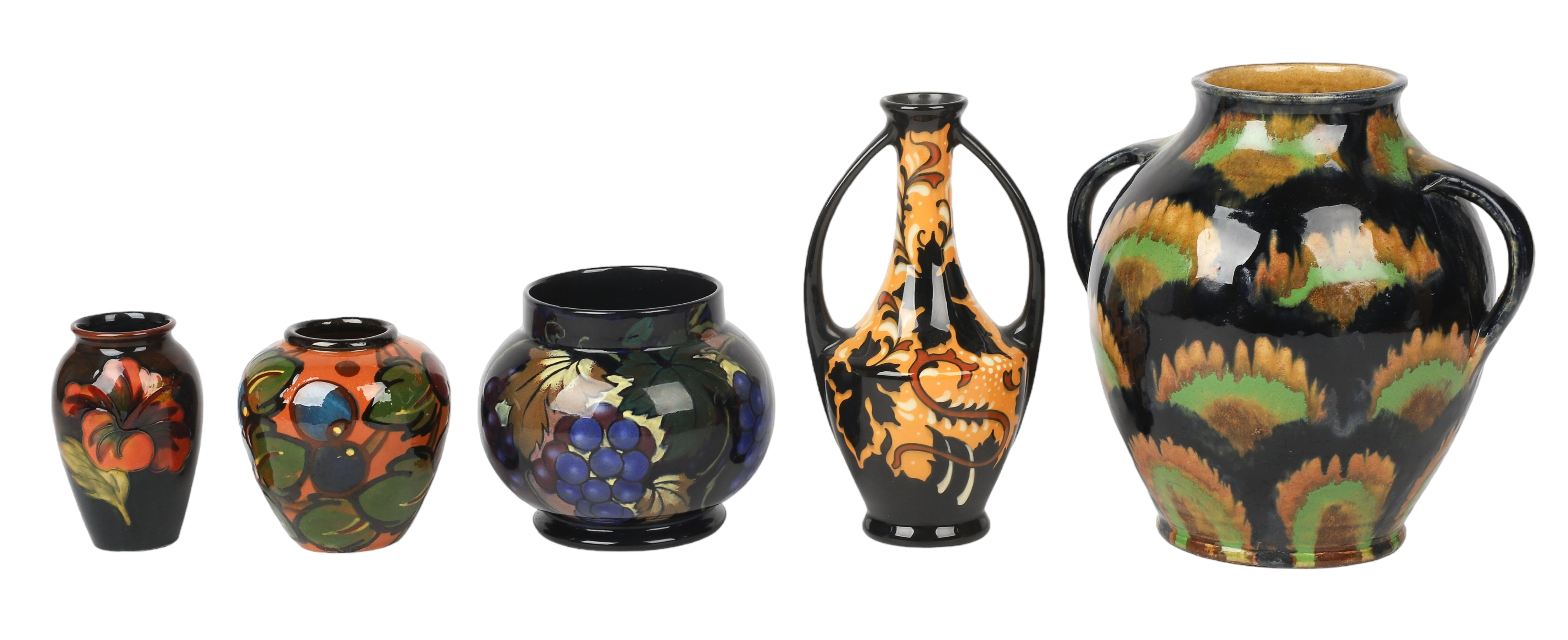 (5) Pcs Gouda and style pottery