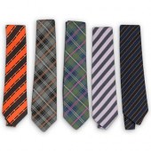 (5 PCS) HERMES SILK NECKTIE GR
