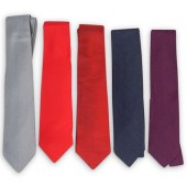 (5 PCS) HERMES SILK NECKTIE GR