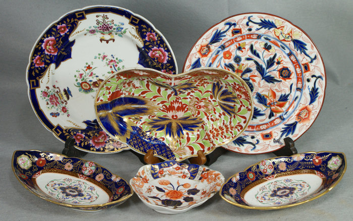 5 pcs Imari palette Worcester style