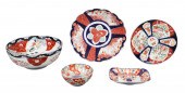 (5) Pcs Japanese Imari porcela