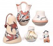 (5) Pcs Native American potter