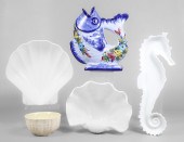 (5) Pcs sea theme porcelain, c