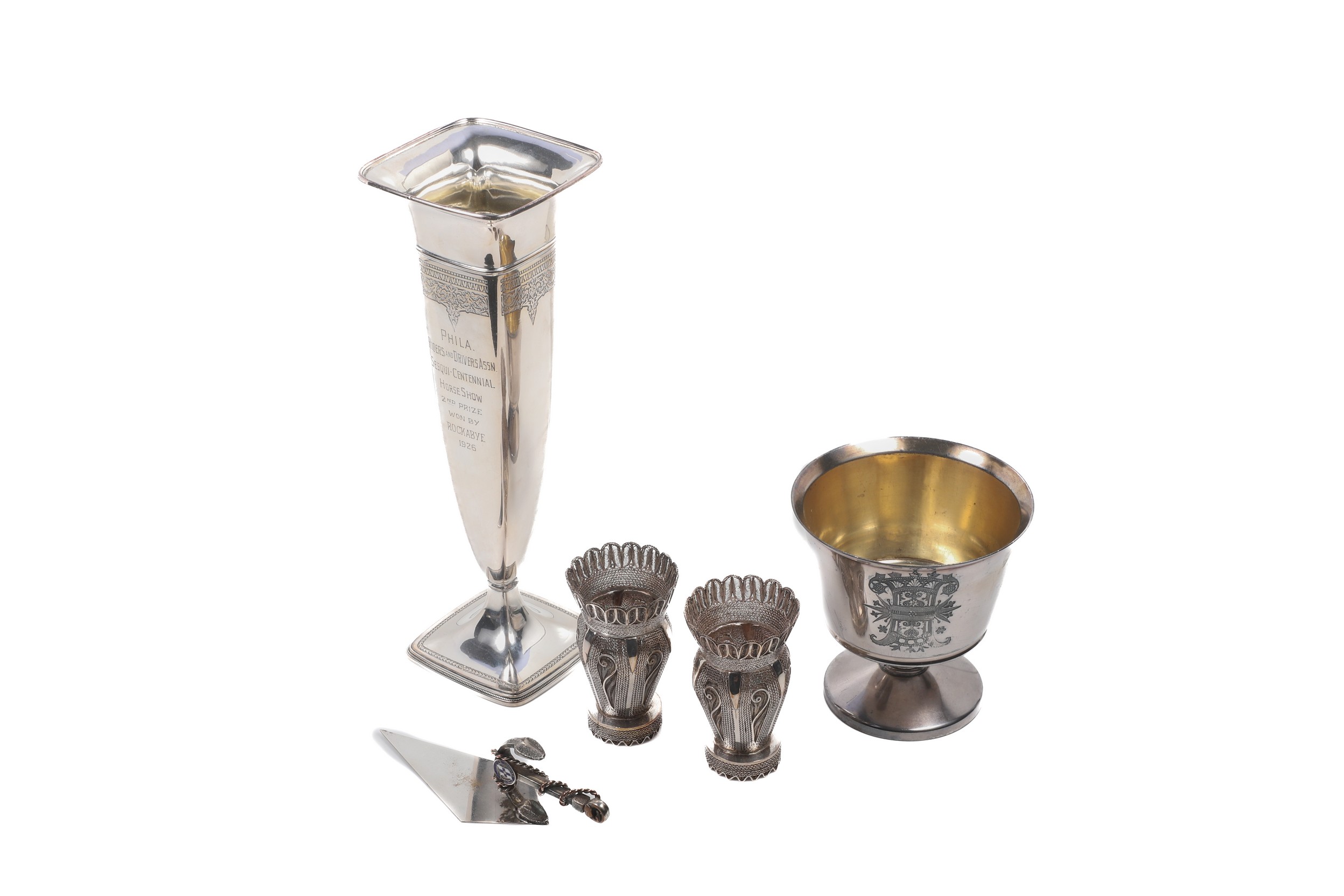 (5) Pcs silver plate, c/o Rogers