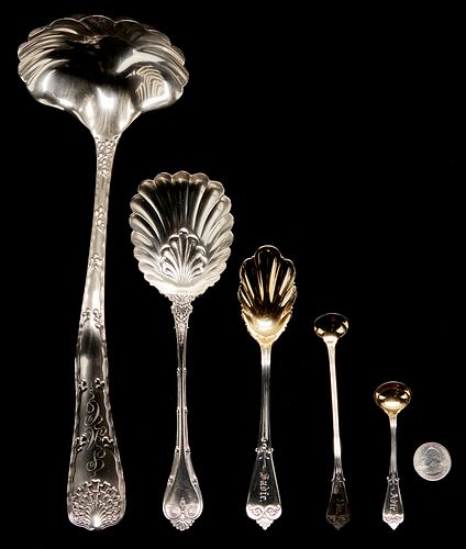 5 PCS. STERLING FLATWARE, INCL. 4