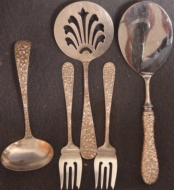 5 pcs Stieff Rose sterling silver