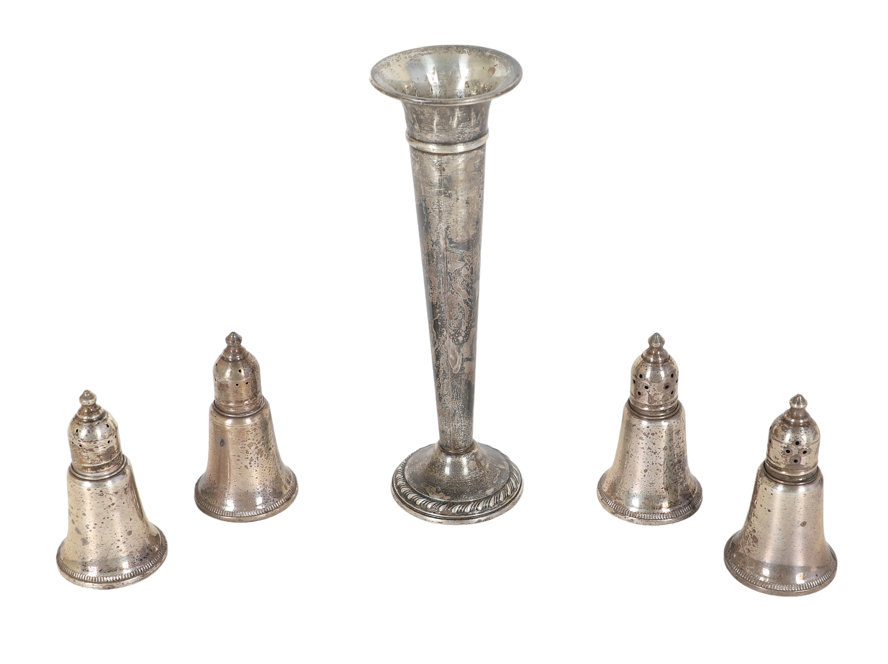 (5) Pcs weighted sterling silver,