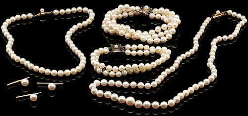 5 PEARL JEWELRY ITEMS, INCL.