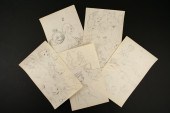 (5) PENCIL DRAWINGS - Studies