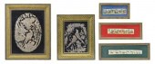 (5) PERSIAN FIGURAL BONE PAINT