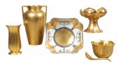(5) Pickard and style gilt por