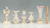 5 PIECE BELLEEK LOT: 1) 11'' T