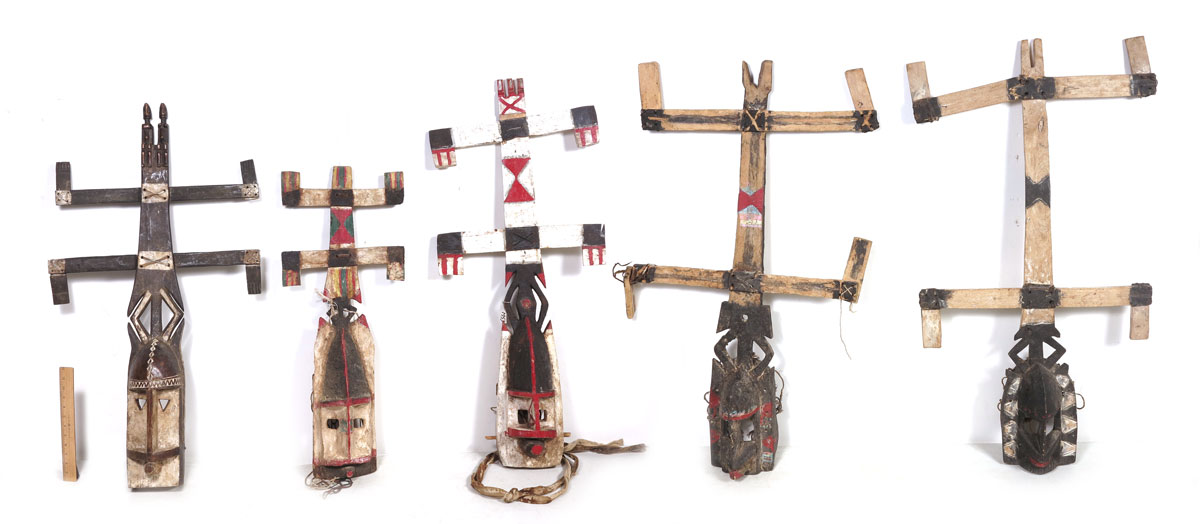 5 PIECE CARVED AFRICAN DOGON KANAGA
