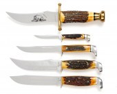 5 PIECE CASE HUNTING KNIFE COL