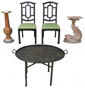 5 PIECE DECORATIVE LOT OF FURN