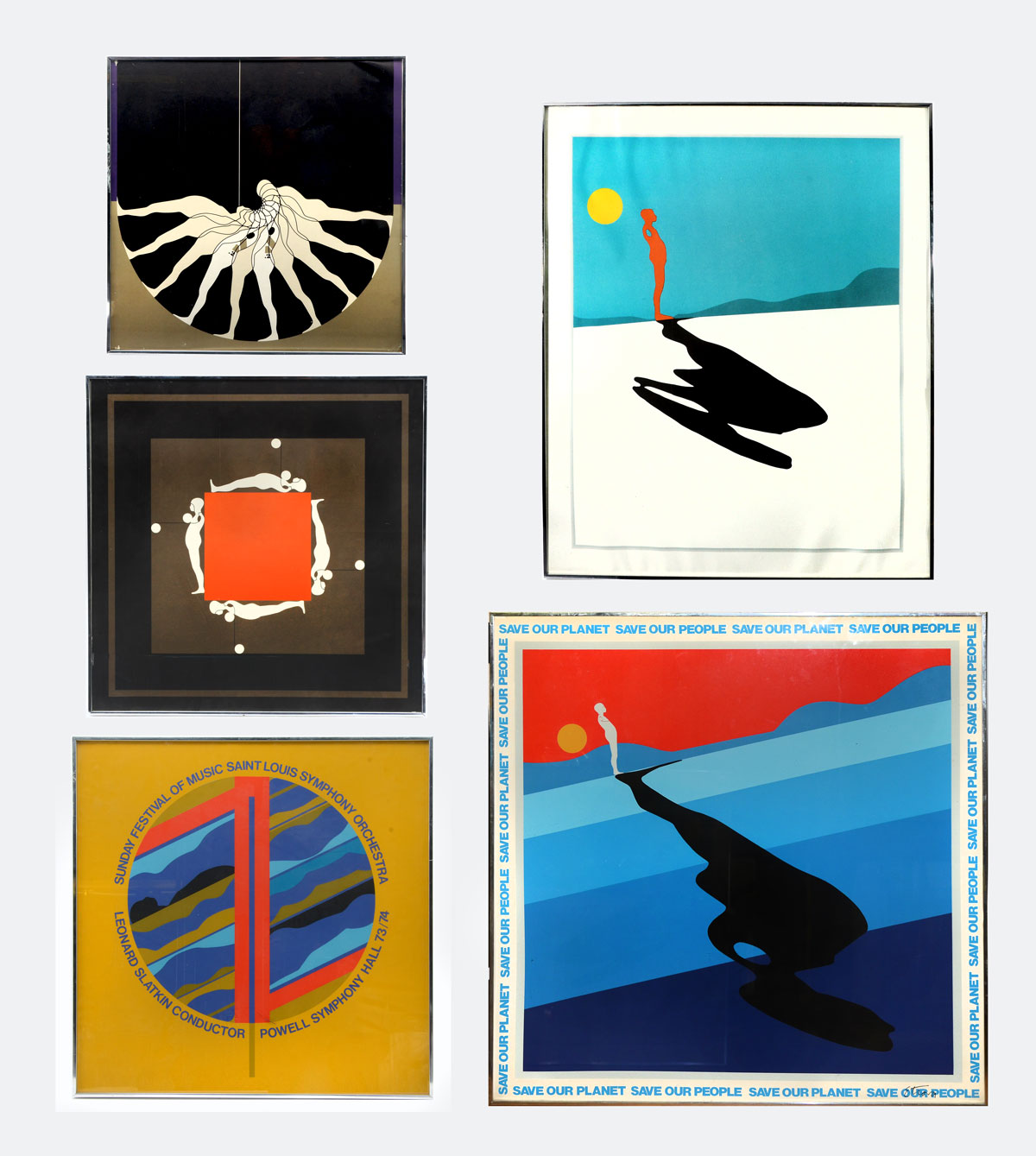 5 PIECE ERNEST TROVA SCREEN PRINT